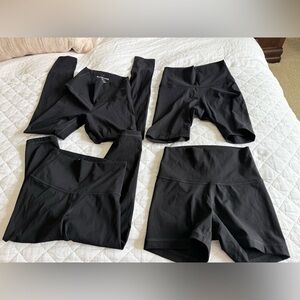 Everlane Black Perform activewear Leggings and shorts bundle size xs